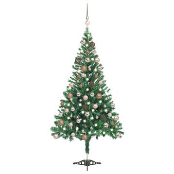 vidaXL Kunstkerstboom met verlichting en kerstballen 546, Diversen, Kerst, Verzenden, Nieuw