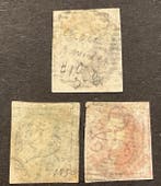 België 1849/1850 - Leopold 1 : Medaillon met watermerk in, Postzegels en Munten, Gestempeld