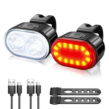 DrPhone CycleGlow – USB Oplaadbare Fietsverlichting – Voor, Fietsen en Brommers, Verzenden, Nieuw