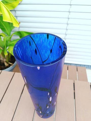Vaas - Hoogte: 40 cm - Glas, Antiek en Kunst