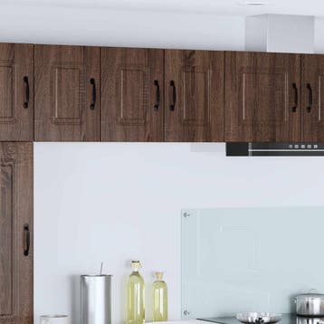 vidaXL Vaatwasserpaneel Kalmar 2 st Bruin Eiken Bewerkt hout, Verzenden, Nieuw