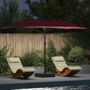 vidaXL Tuinparasol Bordeaux Rood 385 x 209 x 244 cm, Verzenden, Nieuw
