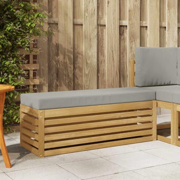 vidaXL Buitenstoel Bank Massief Acacia Hout Whitewash en, Verzenden, Nieuw