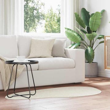 vidaXL Tapijt HUARTE Crèmekleurig 80 x 150 cm Polyester, Verzenden, Nieuw