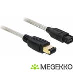 Delock 82595 Kabel FireWire 9-pins male > 6-pins male 1 m, Computers en Software, Verzenden, Nieuw