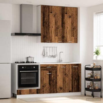 vidaXL Keukenblok LYON 5 st Oud hout Bewerkt hout, Verzenden, Nieuw