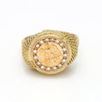 Ring - 18 karaat Geel goud Diamant (Natuurlijk), Nieuw
