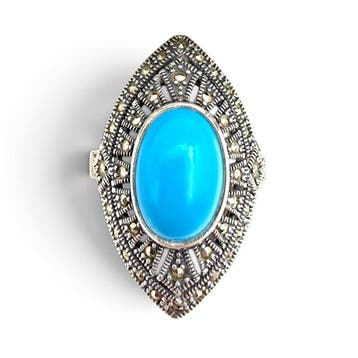 Zilver - Ring - Art Deco-herleving, Nieuw