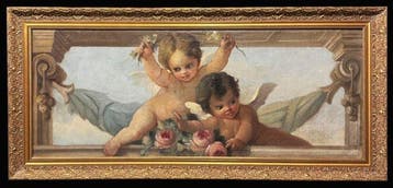 Milanese School (c. 1860) - Architectural Frieze with Putti