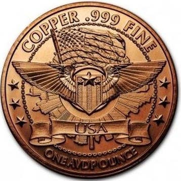 Verenigde Staten. 1 oz Jefferson Nickel 999 Fine Copper