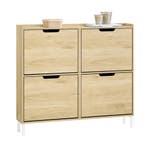 2dekans | SoBuy Schoenenkast FSR100-N - 4 Klaplades - 19 x, Ophalen of Verzenden, Nieuw