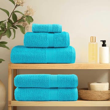vidaXL Saunadoeken SOLUND 2 st 600 g/m² 80x200 cm turquoise, Verzenden, Nieuw