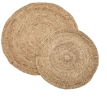 Bazar Bizar Het Waterhyacint Tapijt - Naturel - 200 - Kleed, Huis en Inrichting, Verzenden, Zo goed als nieuw, Beige