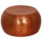 vidaXL Salontafel Ø 55x28 cm aluminium messing, Verzenden, Nieuw