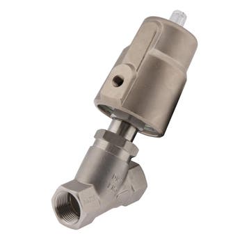 G1-1/2 PTFE 7bar NC Pneu Vrijstroomafsluiter RVS/Ms AL2, Verzenden, Nieuw