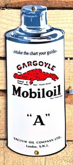 Mobiloil Gargoyle A emaille bord, Collections, Verzenden
