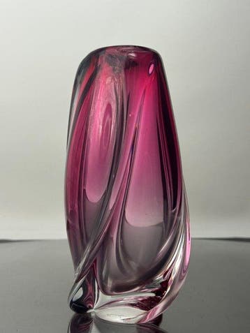 Val Saint Lambert - René Delvenne - Vase - Cristal - Vase
