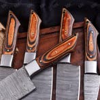 Keukenmes - Chefs knife - Gevouwen staal, Pakka wood -, Antiek en Kunst
