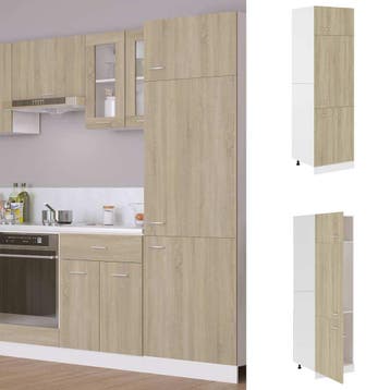 vidaXL Koelkastkast 60x57x207 cm bewerkt hout sonoma, Verzenden