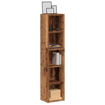vidaXL Cd-kasten 2 st 21x16x93,5 bewerkt hout oud, Verzenden, Nieuw