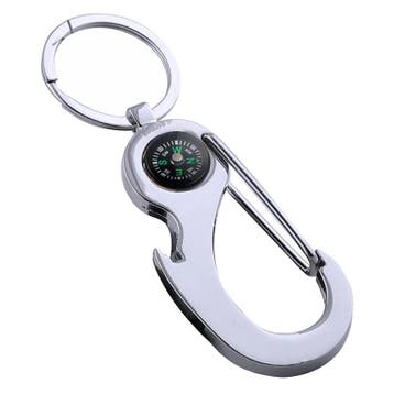 Fako Bijoux - Sleutelhanger Flesopener Haak - Kompas -, Verzamelen, Verzenden, Nieuw