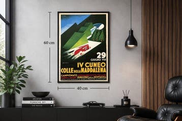 Lucio Venna - Manifesto automobilistico italiano Colle della