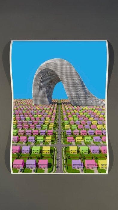 Téber - Pixel Peeper (Dreamcore), Antiquités & Art, Art | Objets design