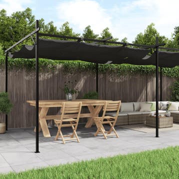 vidaXL Pergola met uitschuifbaar dak 589x292x230, Jardin & Terrasse, Verzenden