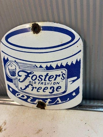 Foster’s Old Fashion Freeze – Panneau publicitaire émaillé –