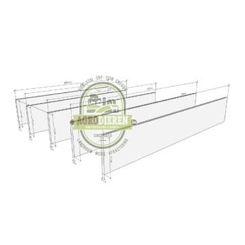 Plaque en béton 200x40x3,2cm (jardinier ou grand projet, Tuin en Terras