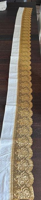 Balza (altaar kleed franje) - 200 cm - Antiek - Katoen -
