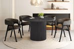 Lagos eettafel rond, kleur donkerbruin (nieuw, outlet)
