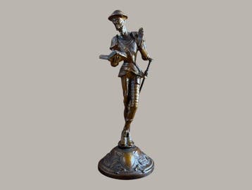 Figuur - Statuette, Soviet Bronze & Brass Don Quixote