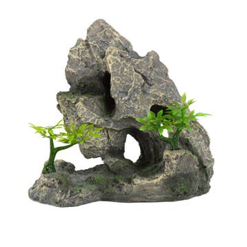 Overhangende rots met tempel / Aquarium decoratie As-921, Dieren en Toebehoren, Verzenden, Nieuw, Gevuld zeewateraquarium