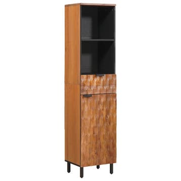 vidaXL Badkamerkast Bruin 38 x 33 x 160 cm Massief Mango, Verzenden, Nieuw