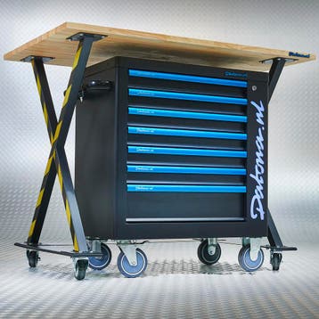 Datona Industriële werktafel 120 cm en gereedschapswagen -, Doe-het-zelf en Bouw, Ophalen of Verzenden, Nieuw