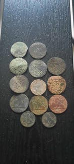 België. Maria-Theresia. 1 cent, 2 cent, 5 cent, 1 liard Lot