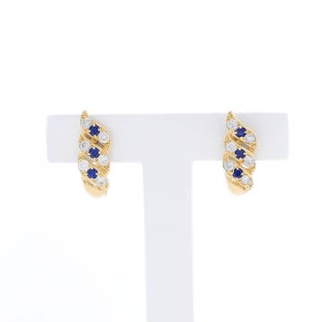 Gouden oorstekers met zirconia (Oorbellen), Ophalen of Verzenden