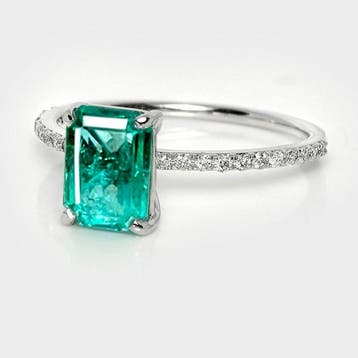 Zonder minimumprijs - Ring - 14 karaat Witgoud, IGI 1,68 ct, Handtassen en Accessoires, Ringen, Nieuw