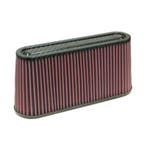 K&N Universeel filter - carbonvezel top - ovale aansluiting, Verzenden, Nieuw
