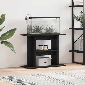 vidaXL Aquariumstandaard 80x35x60 cm spaanplaat zwart, Verzenden