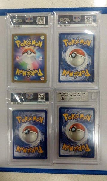 Pokémon - 4 Graded card - Espeon, Wobbuffet, Steelix,, Nieuw