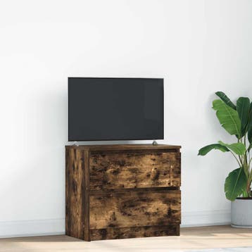 vidaXL Tv-meubel 60x35x54 cm bewerkt hout gerookt, Verzenden, Nieuw