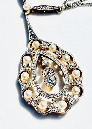 Collier - 18 carats Or blanc - 1.10ct. tw. Diamant