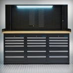 Datona Werkbank PRO – eiken werkblad – 18 lades –, Ophalen of Verzenden, Nieuw