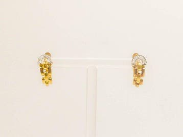 Boucles doreilles - 18 carats Or jaune - Diamant, Bijoux, Sacs & Beauté, Boucles d'oreilles
