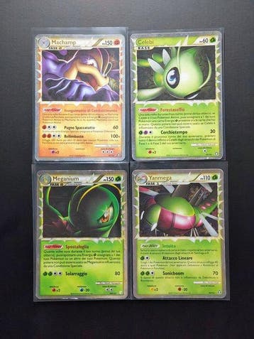 Pokémon - 4 Card - Celebi Prime Cosmo Holo - Machamp Prime, Nieuw