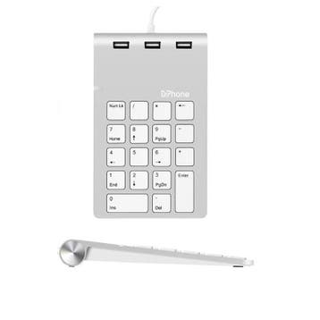 DrPhone UNK1 Numeriek Bedraad Toetsenbord -18 toetsen met 3, Verzenden
