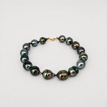 Zonder minimumprijs - Armband - 18 karaat Geel goud Parel, Handtassen en Accessoires, Armbanden, Nieuw