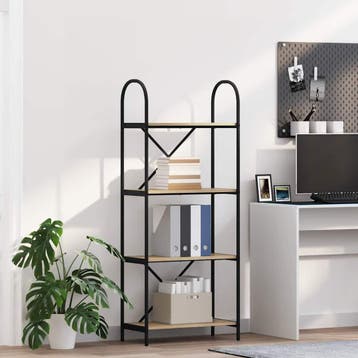 vidaXL Boekenplank 4-laags 60 x 30 x 146 cm Bewerkt hout, Verzenden
